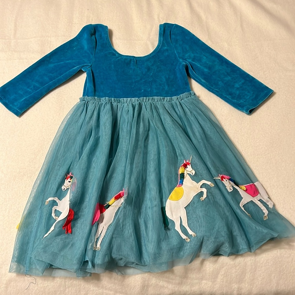 Mini Boden Girl velour and tulle dress